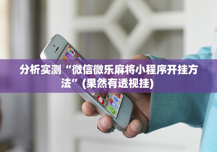 【重大消息】“微乐棋牌有挂吗	”作弊挂(辅助外挂+