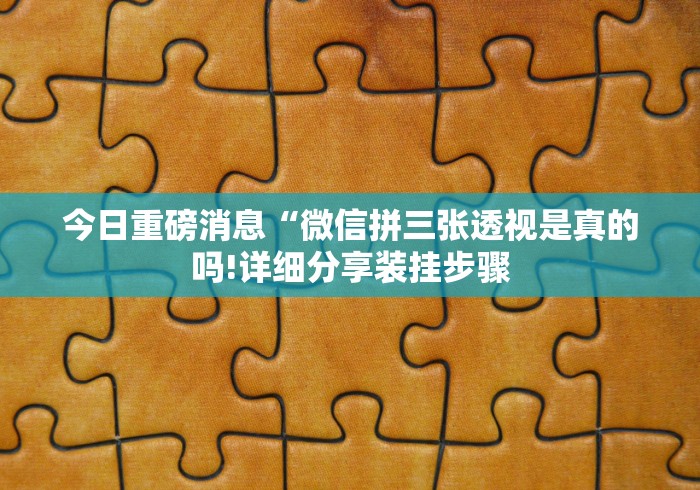 揭秘“开心十三张开挂方法”附透视挂详细教程