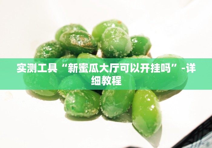 实测工具“新蜜瓜大厅可以开挂吗”-详细教程