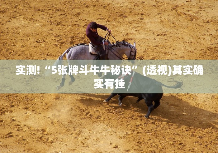 实测!“5张牌斗牛牛秘诀”(透视)其实确实有挂