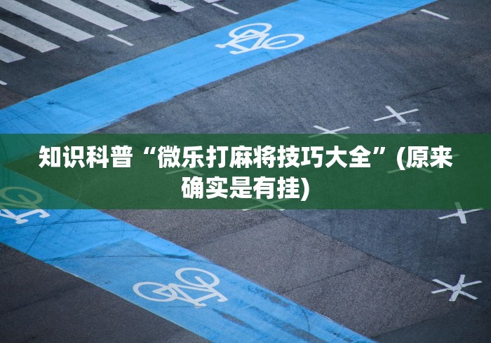 [8秒详论]“微乐麻将万能开挂器苹果版下载”实测确实有挂