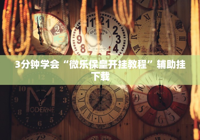 3分钟学会“微乐保皇开挂教程”辅助挂下载