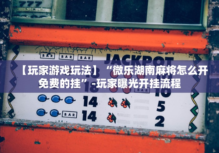 最新教你“福建旺旺麻将免费开挂”确实果然有挂 