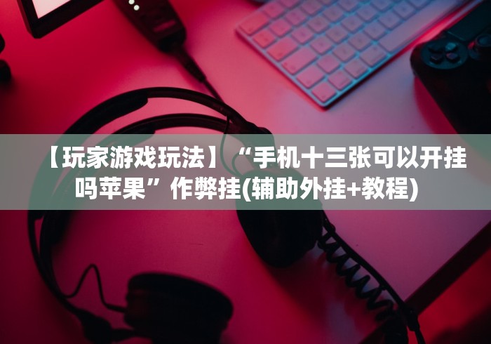 【玩家游戏玩法】“手机十三张可以开挂吗苹果”作弊挂(辅助外挂+教程)