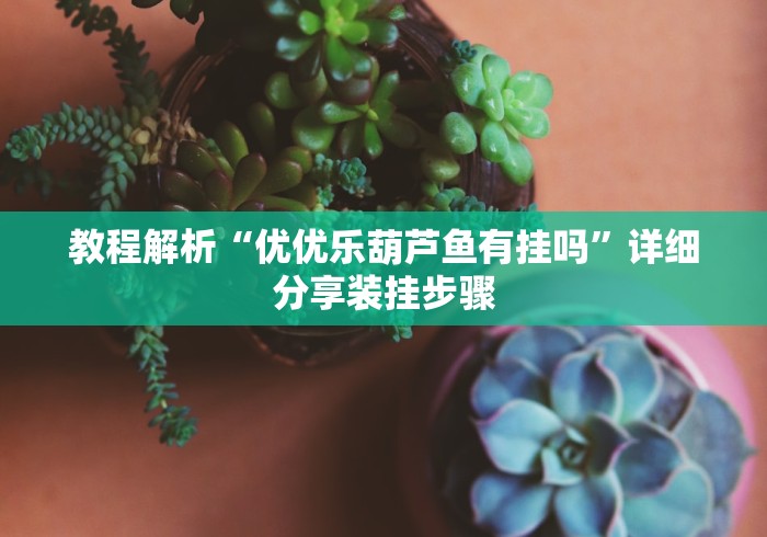 教程解析“优优乐葫芦鱼有挂吗”详细分享装挂步骤
