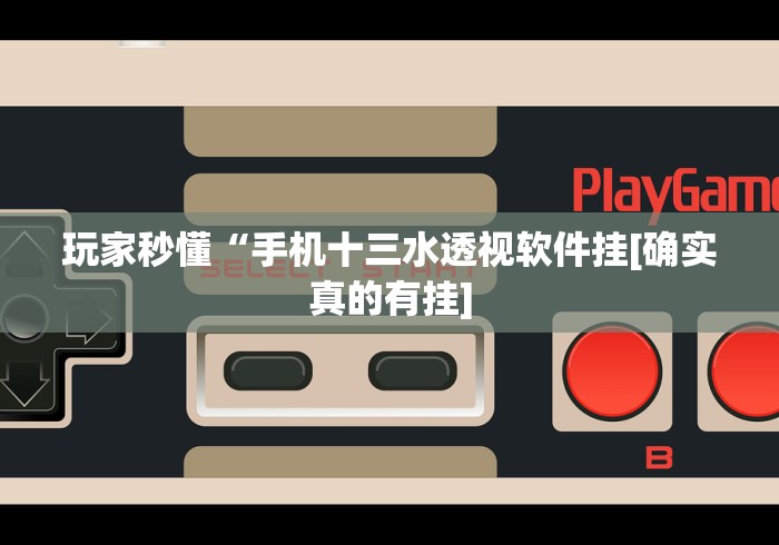 玩家秒懂“手机十三水透视软件挂[确实真的有挂]