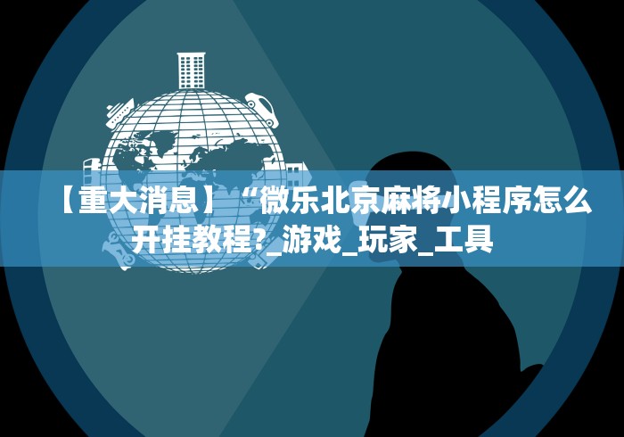 助赢神器“微乐河北麻将怎么打能赢”分享用挂教程