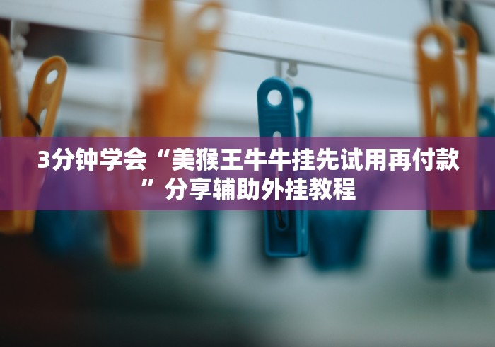 3分钟学会“美猴王牛牛挂先试用再付款	”分享辅助外挂教程