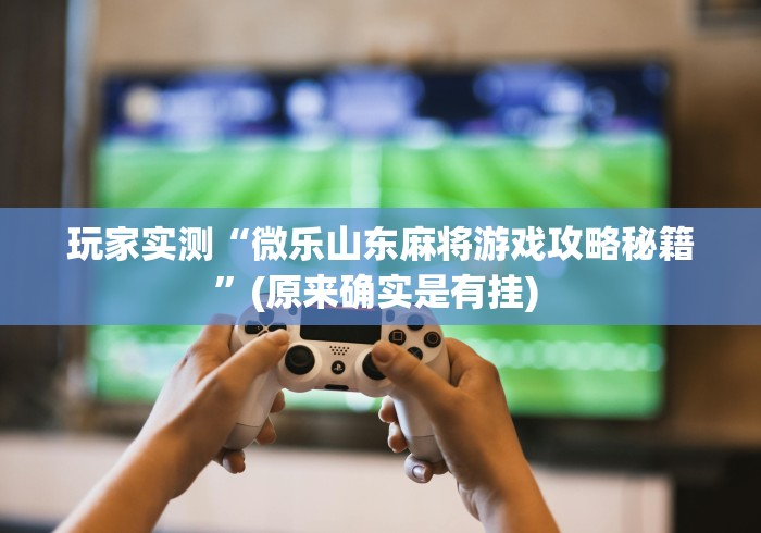 玩家实测“微乐山东麻将游戏攻略秘籍”(原来确实是有挂) 