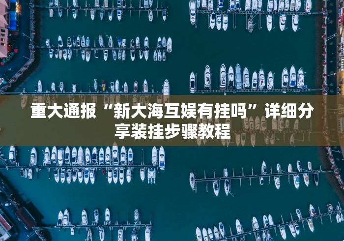 重大通报“新大海互娱有挂吗”详细分享装挂步骤教程