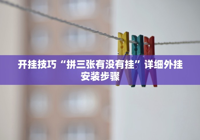 开挂技巧“拼三张有没有挂”详细外挂安装步骤