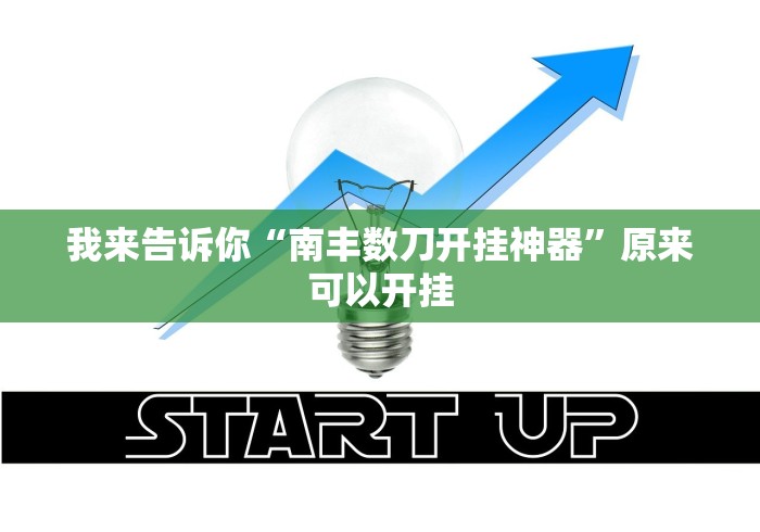 我来告诉你“南丰数刀开挂神器	”原来可以开挂
