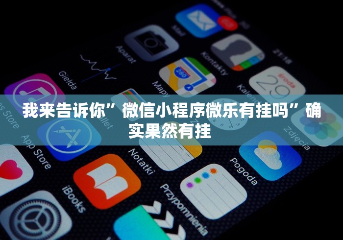 我来告诉你”微信小程序微乐有挂吗	”确实果然有挂 