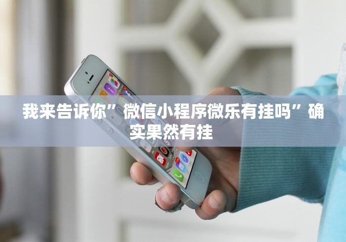 我来告诉你”微信小程序微乐有挂吗	”确实果然有挂 