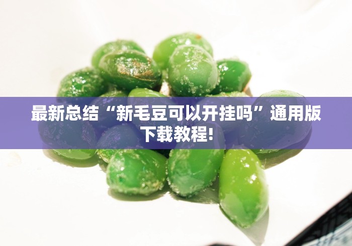 最新总结“新毛豆可以开挂吗	”通用版下载教程!