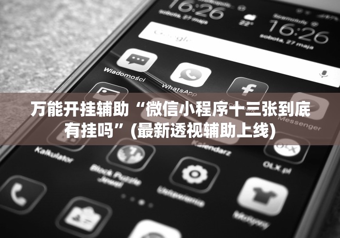 万能开挂辅助“微信小程序十三张到底有挂吗	”(最新透视辅助上线)
