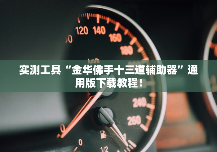 实测工具“金华佛手十三道辅助器	”通用版下载教程！