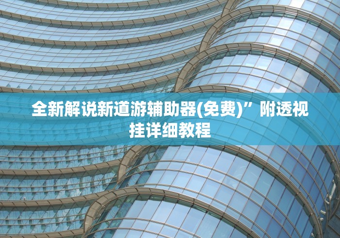 全新解说新道游辅助器(免费)	”附透视挂详细教程