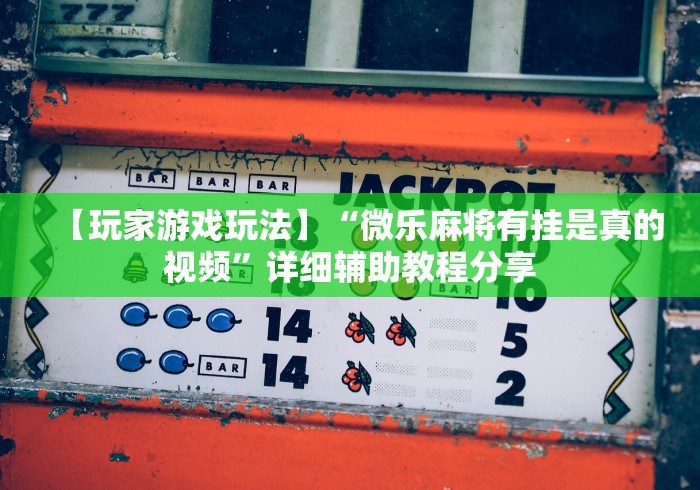 【玩家游戏玩法】“微乐麻将有挂是真的视频”详细辅助教程分享