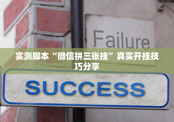 实测脚本“微信拼三张挂”真实开挂技巧分享