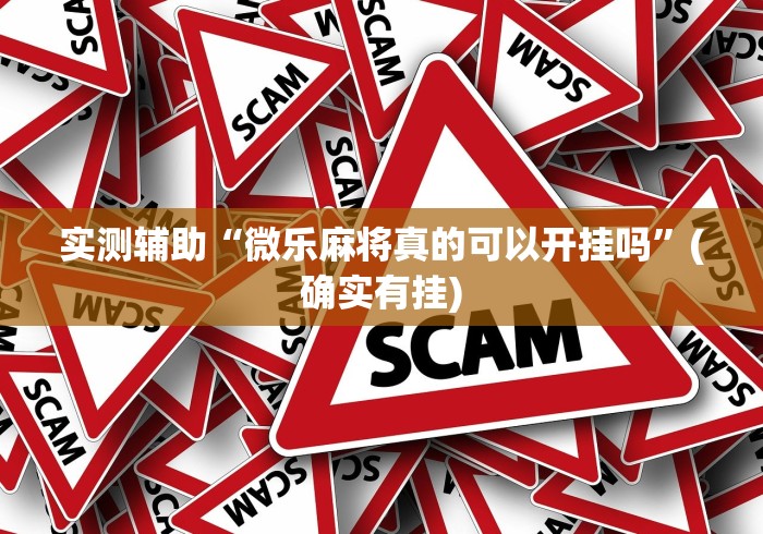 实测辅助“微乐麻将真的可以开挂吗”(确实有挂)