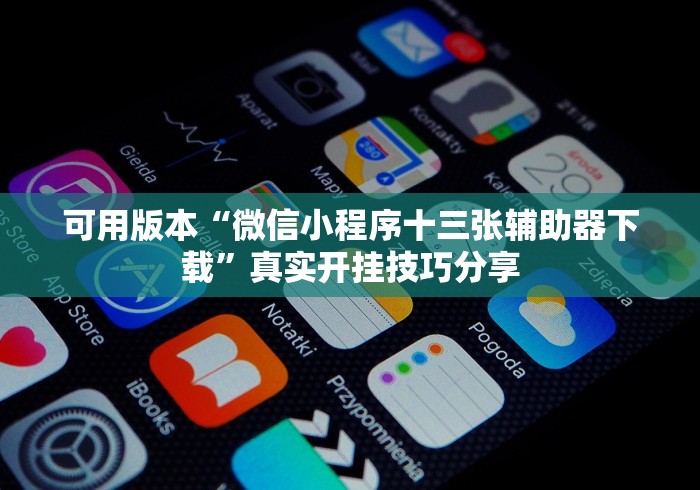 可用版本“微信小程序十三张辅助器下载”真实开挂技巧分享