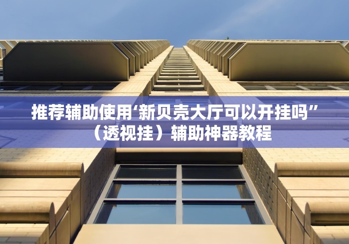 推荐辅助使用‘新贝壳大厅可以开挂吗	”（透视挂）辅助神器教程