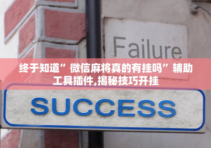 终于知道	”微信麻将真的有挂吗”辅助工具插件,揭秘技巧开挂