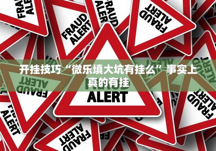 开挂技巧“微乐填大坑有挂么”事实上真的有挂