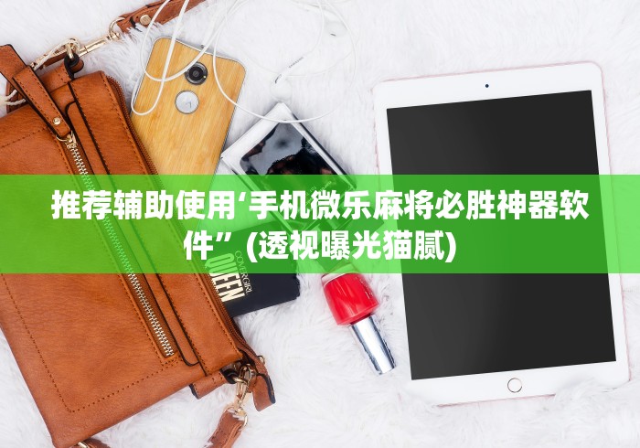 推荐辅助使用‘手机微乐麻将必胜神器软件”(透视曝光猫腻)