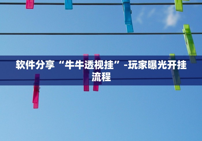 软件分享“牛牛透视挂	”-玩家曝光开挂流程