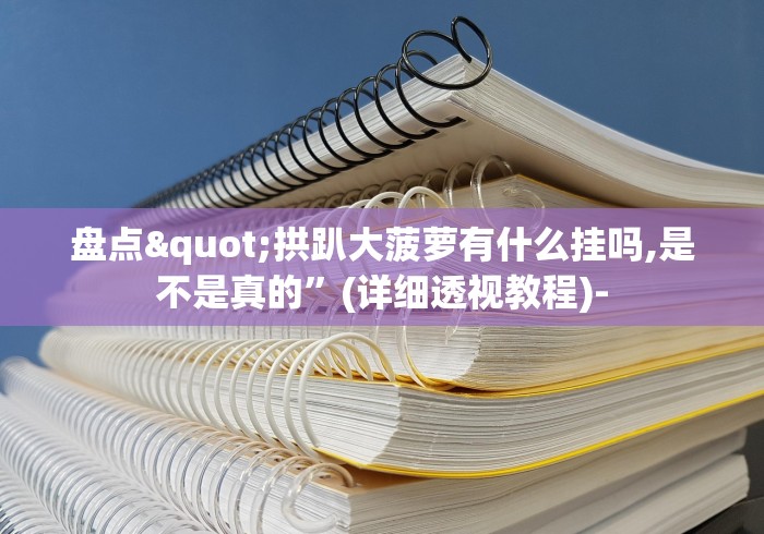 盘点"拱趴大菠萝有什么挂吗,是不是真的”(详细透视教程)-