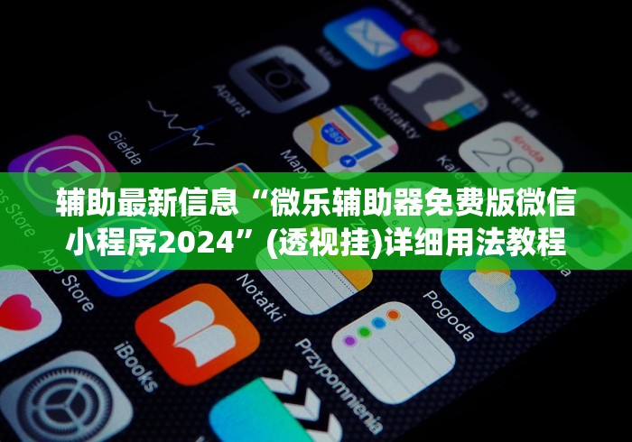 辅助最新信息“微乐辅助器免费版微信小程序2024”(透视挂)详细用法教程