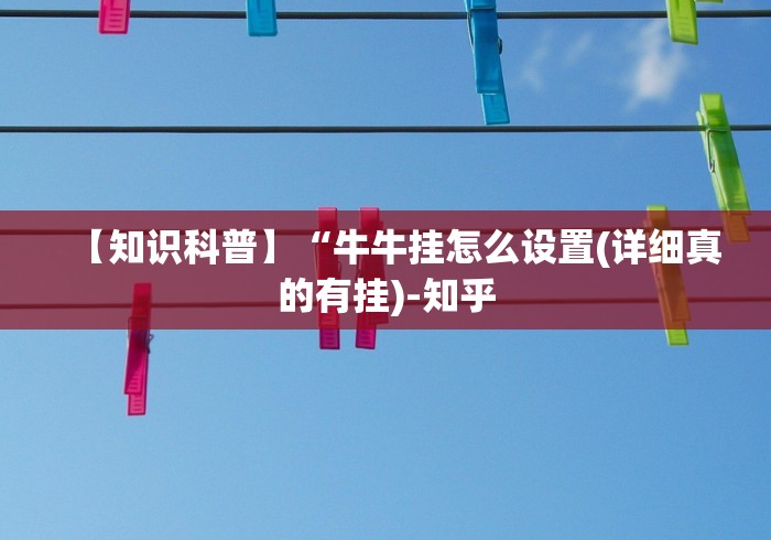 【知识科普】“牛牛挂怎么设置(详细真的有挂)-知乎 【知识科普】“牛牛挂怎么设置(详细真的有挂)-知乎