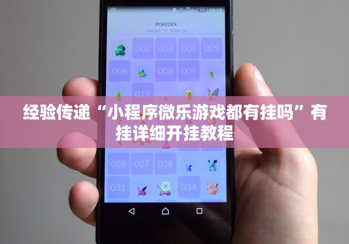经验传递“小程序微乐游戏都有挂吗”有挂详细开挂教程