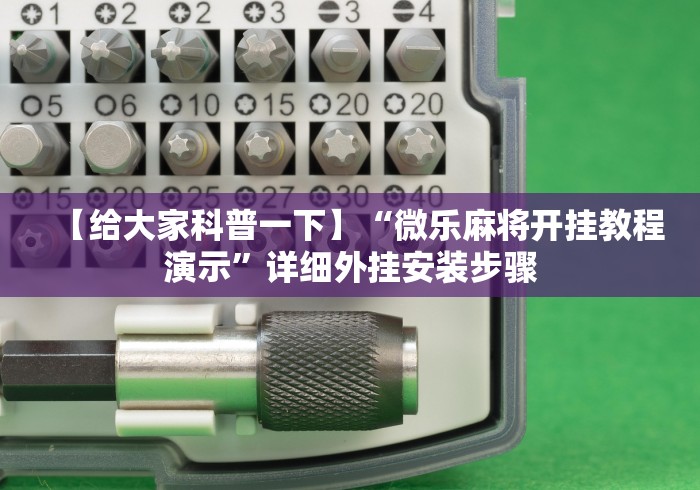 【给大家科普一下】“微乐麻将开挂教程演示”详细外挂安装步骤