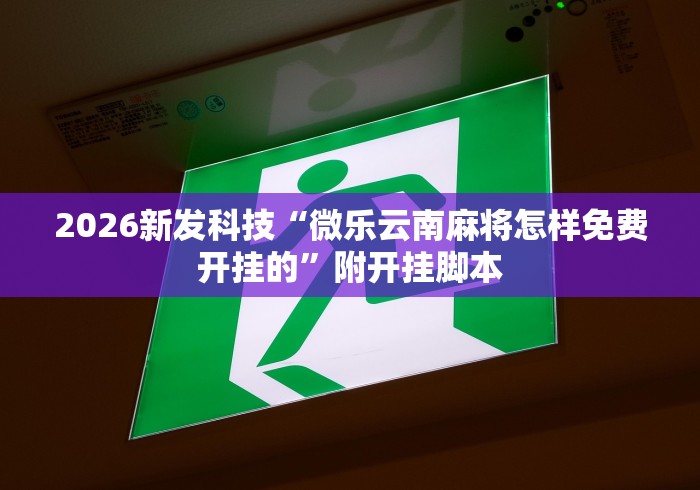 2026新发科技“微乐云南麻将怎样免费开挂的”附开挂脚本
