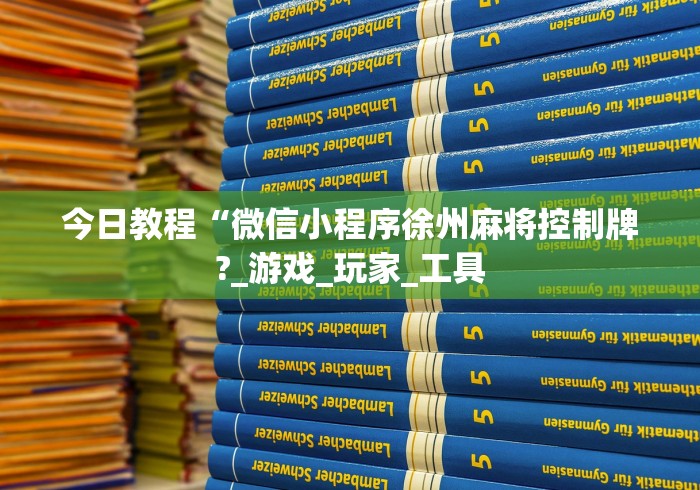 今日教程“微信小程序徐州麻将控制牌?_游戏_玩家_工具