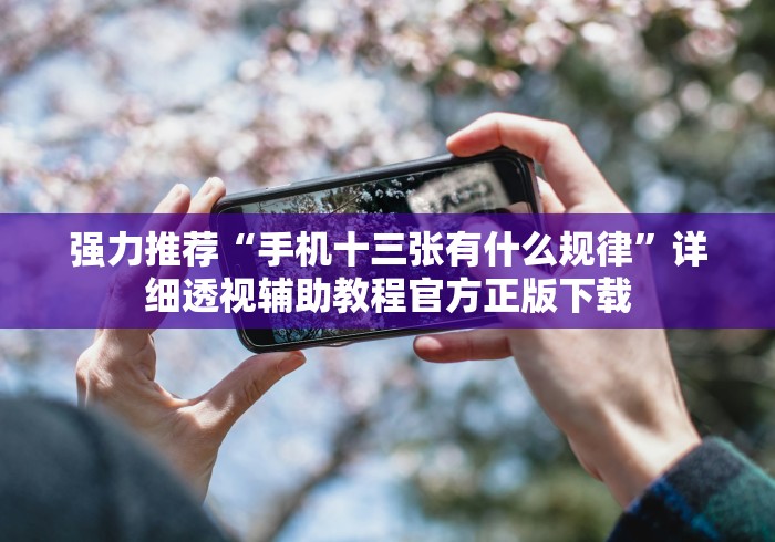 强力推荐“手机十三张有什么规律”详细透视辅助教程官方正版下载