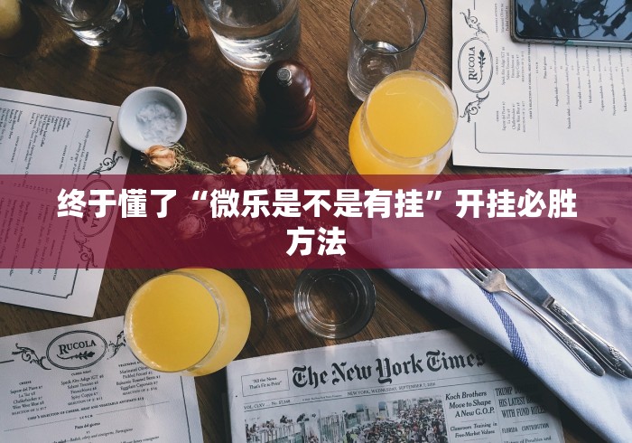 终于懂了“微乐是不是有挂”开挂必胜方法