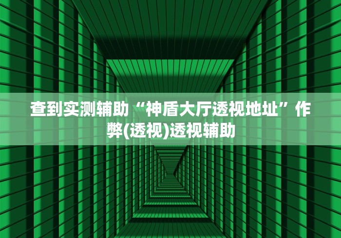 查到实测辅助“神盾大厅透视地址”作弊(透视)透视辅助