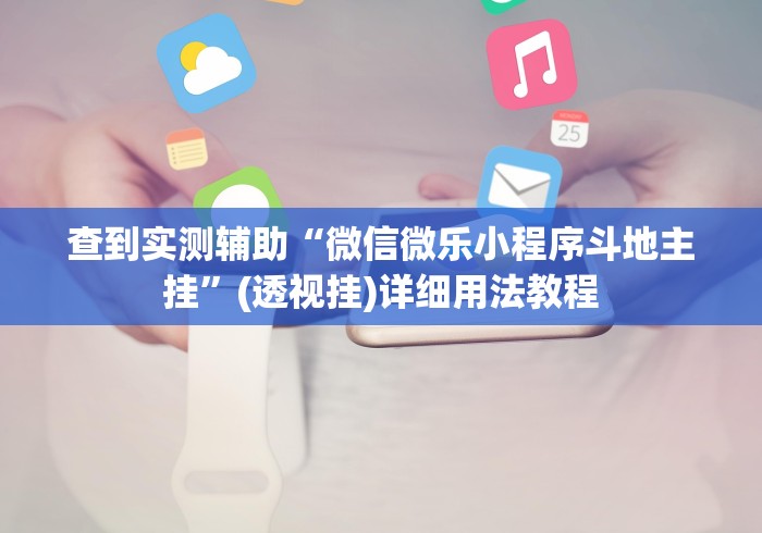查到实测辅助“微信微乐小程序斗地主挂”(透视挂)详细用法教程