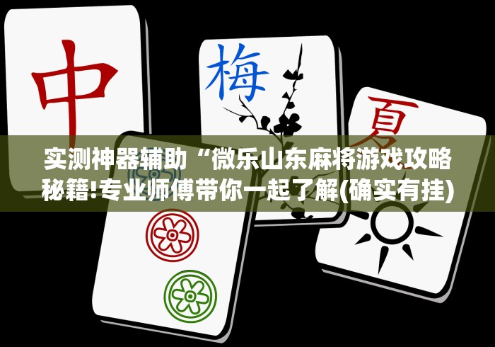 实测神器辅助“微乐山东麻将游戏攻略秘籍!专业师傅带你一起了解(确实有挂) 实测神器辅助“微乐山东麻将游戏攻略秘籍!专业师傅带你一起了解(确实有挂)