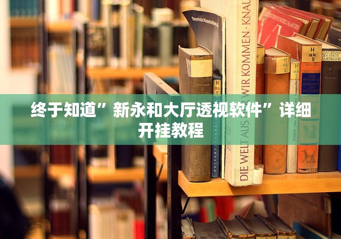 终于知道”新永和大厅透视软件	”详细开挂教程