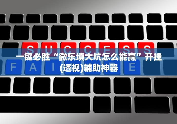 一键必胜“微乐填大坑怎么能赢”开挂(透视)辅助神器
