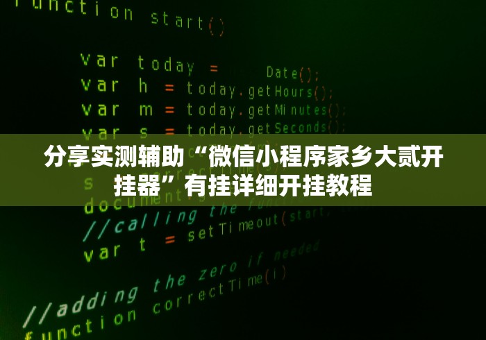 分享实测辅助“微信小程序家乡大贰开挂器”有挂详细开挂教程