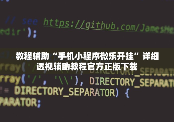 教程辅助“手机小程序微乐开挂	”详细透视辅助教程官方正版下载