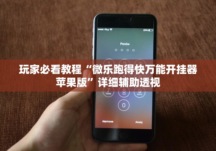 玩家必看教程“微乐跑得快万能开挂器苹果版”详细辅助透视