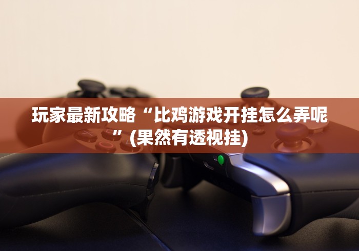 玩家最新攻略“比鸡游戏开挂怎么弄呢”(果然有透视挂)