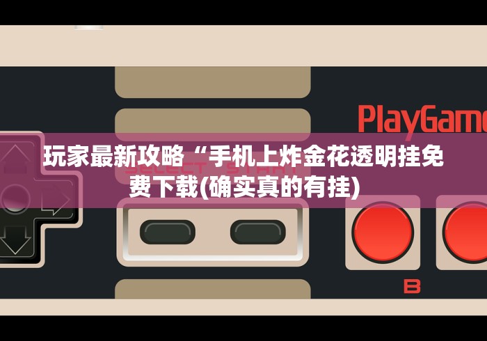 玩家最新攻略“手机上炸金花透明挂免费下载(确实真的有挂)